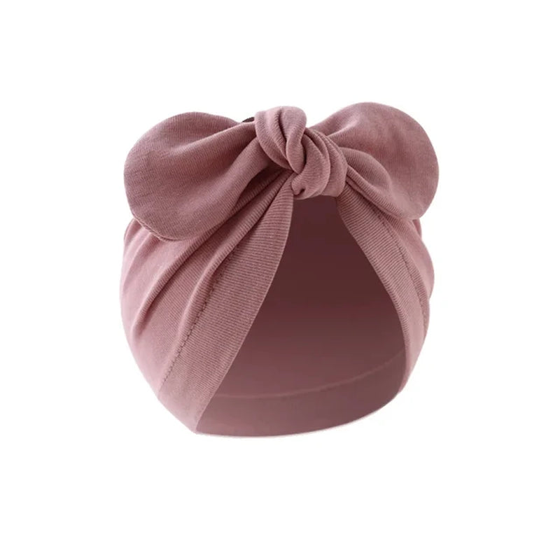 Newborn Hat for Girls Boys Beanie Cute Bows Turban Hats Cotton Infant Bonnet Solid Color Toddler Cap Baby Accessories 0-24M